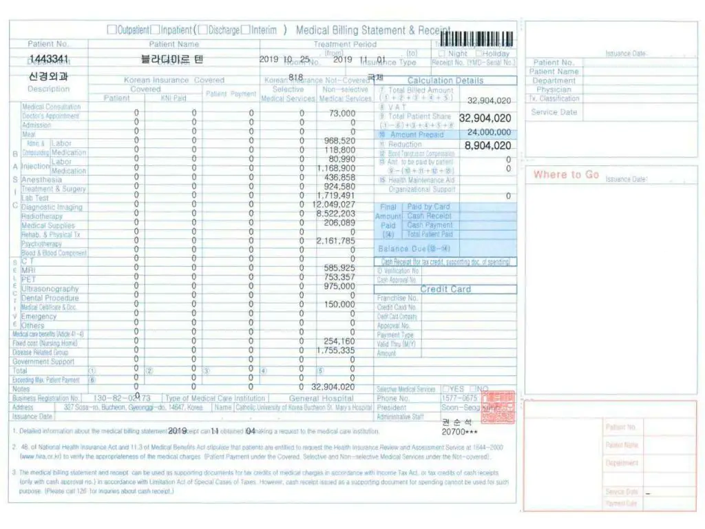 Medmost | Отзыв пациента: лечение опухоли головного мозга в Корее Стоимость лечения 32 904 020 вон — это примерно 27 000 долларов
